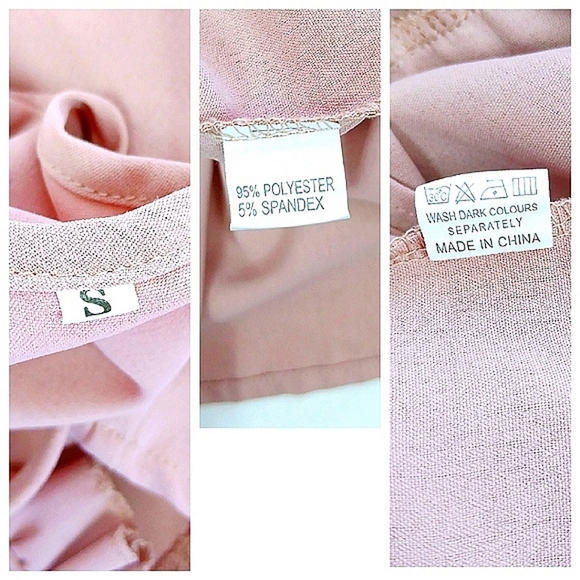 Ruffle Tiered Sleeveless Top Pink Babydoll Style V-Neck S Ruffle Trim - Picture 6 of 6